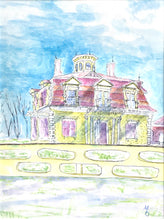 Load image into Gallery viewer, Penniman House Eastham Original Pen &amp; Watercolor 11x14 w/white mat

