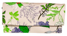 Load image into Gallery viewer, Clutch Purse Coastal Fruits &amp; Flowers  12x6.5 with detachable chain.
