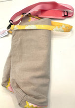 Load image into Gallery viewer, Rosa rugosa ART BAG 19x20 Repurposed hand painted, orginal art, Linen Bag
