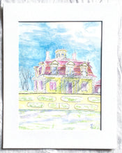 Load image into Gallery viewer, Penniman House Eastham Original Pen &amp; Watercolor 11x14 w/white mat
