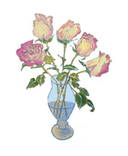 Load image into Gallery viewer, Roses in a Vase Print on Hahnemuhle Paper 8x10 white mat
