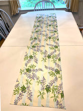 Load image into Gallery viewer, Lupine Wildflower Table Runner 72x16 organic cotton sateen, Childs River Run Lupine Wildflowers
