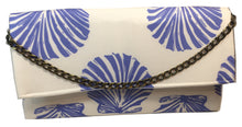 Load image into Gallery viewer, Scallop Shell Clutch Purse 11.5x6.5 with chunk chain
