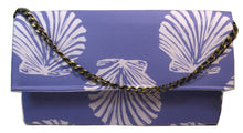 Load image into Gallery viewer, Scallop Shell Summer Clutch Purse with chunky chain 11.5x6.5

